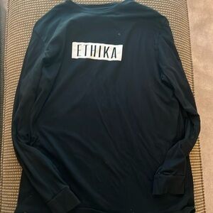 EUC Ethika long sleeve tee size medium black